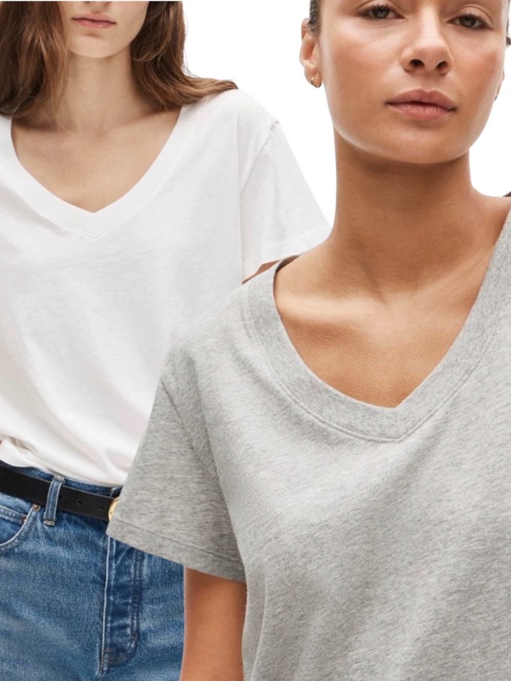 Set/2 J.crew Vintage V-neck T-shirts MD